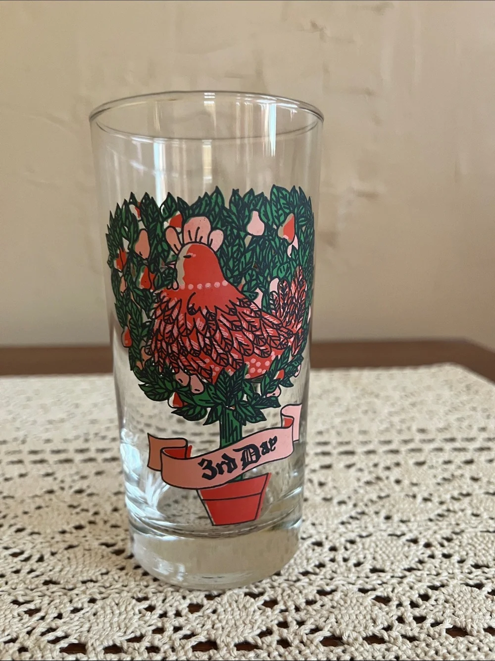 Set of 11 Decorative Holiday Glass Tumblers - Colorful Botanical Designs